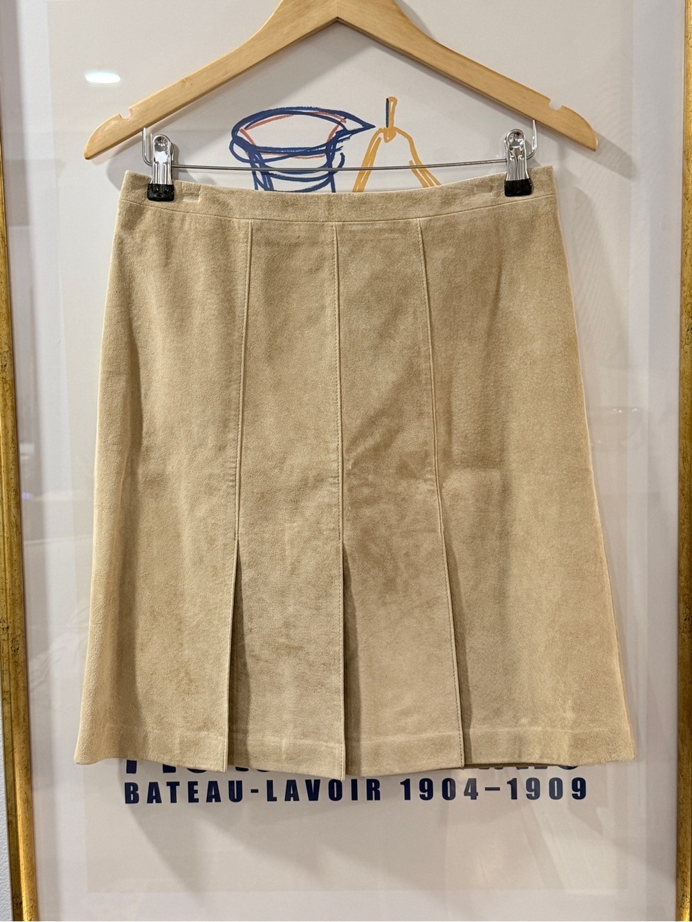LOFT Suede Pleated Skirt Size 4